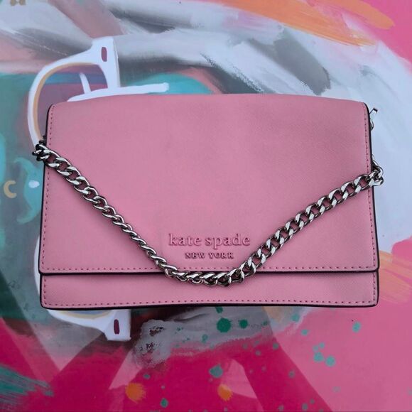 Kate Spade New York Cameron Pink Monotone Chain Shoulder Bag - Picture 1 of 9